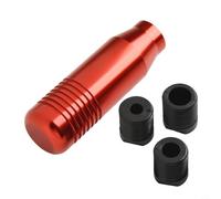 Pomo de palanca de cambios de aleación de aluminio compatible con cajas de cambios de 5 y 6 velocidades, incluye 3 adaptadores para la mayoría de cambios, repuesto fiable (rojo)