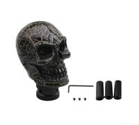 Pomo de palanca de cambios de cabeza de calavera diseñado para automóviles de engranajes manuales, con construcción de plástico y metal, adecuado para varios vehículos de transmisión manual (color