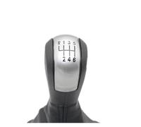 Pomo de palanca de cambios de coche 5/6 para pomo de cambio velocidad con funda cuero Funda protectora contra el polvo para marchas compatible para Octavia A5 A6 1Z5 2009 2010 2011 2012 2013(6 Speed)