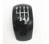 Pomo de palanca de cambios de coche compatible con Skoda Octavia MK2 II (04-08) FL (08-11) cromado negro estilo palanca de cambios tapa emblema cubierta de palanca de cambios (6 velocidades negro)