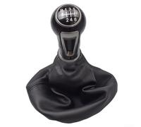 Pomo de palanca de cambios de coche de 5/6 velocidades con cuero y ABS, perilla de palanca de cambios, perilla de palanca de cambios (6 velocidades)