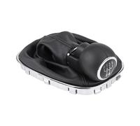 Pomo de palanca de cambios de coche negro plata ABS PU Palanca Palanca Palanca Gaitor Maletero Cubierta para D 009140093 19276456 5 Cambio de marchas Manual de 5 velocidades Reemplazo