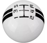 Pomo de palanca de cambios de coche para Ford Mustang GT500, pieza de palanca de repuesto, accesorio interior de cuero, cambio manual, blanco rojo (normal/blanco negro)