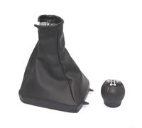 Pomo de palanca de cambios de cuero de 5 velocidades y cubierta de palanca de cambios de coche para A 2003-2010, Corsa C 2001-2004 2006, B 2004-2012, repuesto de transmisión manual ABS negro