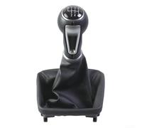 Pomo de palanca de cambios de cuero negro para asiento para Ibiza IV 6j modelos años 2009 a 2015 Auto Part (6 velocidades)