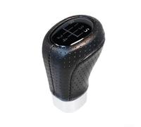 Pomo de palanca de cambios de piel sintética con núcleo de metal compatible con BMW E39 E46 E30 E36 E60 E87 E90, negro (5 velocidades)