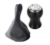 Pomo de palanca de cambios de repuesto para Toyota Yaris II 2 MK2 2005 2006 2007 2008 2009 2011, cubierta de palanca de cambios de coche, 6 velocidades, color negro corto (6 velocidades, plata, 2