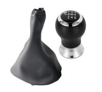 Pomo de palanca de cambios de repuesto para Toyota Yaris II 2 MK2 2005 2006 2007 2008 2009 2011, cubierta de palanca de cambios de coche, 6 velocidades, negro corto (6 velocidades, negro, 2 unidades)