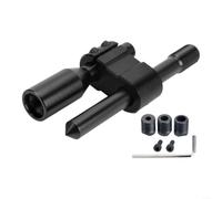 Pomo de palanca de cambios en forma de H de aleación de aluminio para accesorios manuales, kit con adaptadores, herramienta antioxidante, negro, azul, plata, oro, morado, montaje (negro)