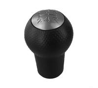 Pomo de palanca de cambios manual de 5 velocidades para ajuste 2009-2015 con cubierta de cuero negro, mango de palanca de cambios ABS a prueba de polvo para actualización interior del coche (cabeza)