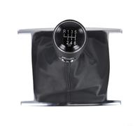 Pomo de palanca de cambios manual de 6 velocidades con funda de cuero para Amarok 2010-2022 - Núcleo de plástico ABS elegante actualización interior negra