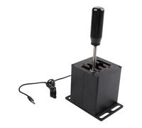 Pomo de palanca de cambios manual de aleación de aluminio con parte superior de fibra de carbono para Logitech G27 G29 T300 Racing Simulador de cambio de rueda, repuesto de color negro, diseño