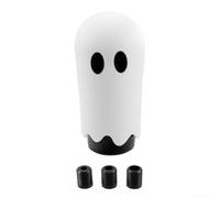 Pomo de palanca de cambios manual de aluminio pesado con 3 adaptadores para coche, SUV, camión, palanca de cambios roscada de 8 mm, 10 mm, 12 mm, color negro o blanco (negro)
