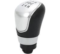 Pomo de palanca de cambios manual de coche para MK7 para Focus C-Max 5 6 para Speed Car Gear Knob Stick Head Lever Handle (negro 5 velocidades) (plata, 5 velocidades)