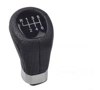 Pomo de palanca de cambios manual de piel sintética y metal para BMW E39 E46 E30 E36 E60 E87 E90, negro, agarre mejorado, fácil instalación (6 velocidades)