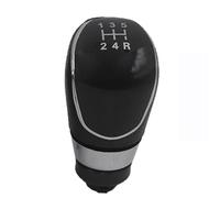 Pomo de palanca de cambios manual para Fiesta 2008-2014, funda de piel para maletero, palanca de cambios de coche, palanca de cambios (perilla de 5 velocidades, negro)