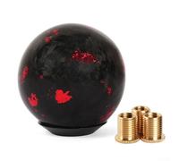 Pomo de palanca de cambios, palanca de cambios de fibra de carbono forjada para modificación de automóvil, perilla de cambio de transmisión manual ligera con fibra de carbono real (rojo)