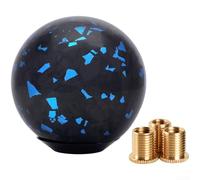 Pomo de palanca de cambios, palanca de cambios de fibra de carbono forjada para modificación de automóvil, perilla de cambio de transmisión manual ligera con fibra de carbono real (azul)