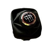 Pomo de palanca de cambios para coche Para A3 Para S3 Para 8P Para Sportback Cabezal De Cambio De Velocidad 5 Velocidad 6 Velocidad Manual MT Perilla Cambio Marchas Con Perilla Cuero Rojo( 6 Speed)