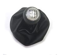 Pomo de palanca de cambios para palanca de cambios de coche, funda de repuesto para Golf 3 MK3 para Polo tipo largo de 12 mm, costuras negras, perilla de cambio de 5 6 velocidades (color: plateado)