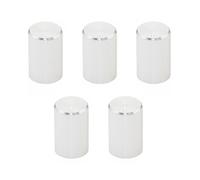 Pomo de potenciómetro de aleación de aluminio, 5 unidades de 10 x 15 mm, perilla de potenciómetro para interruptor de aparato electrónico, tapa de amplificador de volumen (plateado)