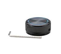 Pomo de potenciómetro de control electrónico de aluminio negro para guitarra eléctrica de 6 mm de diámetro, reemplazo de volumen de eje