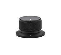 Pomo de potenciómetro de control electrónico de aluminio negro para guitarra eléctrica para eje de 6 mm de diámetro, perilla de volumen de repuesto