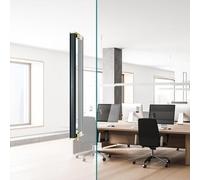 Pomo de Puerta de Vidrio Comercial, manija de Doble Cara para Puertas de Entrada, Puerta de Garaje de Acero Inoxidable con Barra de Empuje y tracción, Resistente y antiox