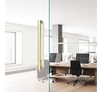 Pomo de Puerta de Vidrio Comercial, manija de Doble Cara para Puertas de Entrada, Puerta de Garaje de Acero Inoxidable con Barra de Empuje y tracción, Resistente y antio