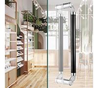 Pomo de Puerta de Vidrio con Tubo Redondo, Barra de Empuje de Entrada de Superficie Lisa, Barra de Agarre Moderna para Puerta de Tienda, manija de Puerta de Granero de d