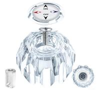 Pomo de repuesto para manija de ducha para grifos de baño con diseño acrílico moderno y textura de agarre mejorada (transferencia 41661)