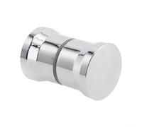 Pomo de repuesto plateado para puerta de ducha para paneles de vidrio de 8 mm a 12 mm, mango de baño de un solo agujero hecho de plástico ABS, pieza de repuesto con acabado cromado