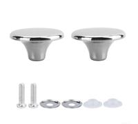 Pomo de tapa de sartén resistente al calor, 2 piezas para utensilios de | Se adapta a tapas Le Creuset y Lodge, 5,2 cm de diámetro, acabado plateado, reemplaza asas rotas, esencial para la cocina