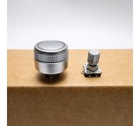 Pomo de volumen ABS plateado de repuesto con cubierta de eje giratorio para A6 C7 A7 2012-2018, botón de interruptor de audio de control multimedia, kit de reparación de tablero de partes interiores
