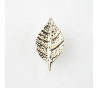Pomo decorativo de aleación de zinc con forma de hoja, 60 x 33 x 19 mm, para puerta de armario, cómoda, armario en acabado cromado brillante, bronce u dorado