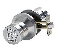 Pomo electrónico para puerta de entrada sin llave, perilla de puerta inteligente con teclado, manija de puerta interior con cerradura, bloqueo automático, respaldo de batería, retroiluminación, fácil