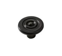 Pomo Gabinete De Cajones Antiguo Azul Y Rojo De 6 Piezas Con Un Solo Orificio Con Manija De Aleación De Aluminio Sólido, Negro Redondo-Grande