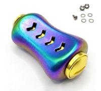 Pomo giratorio para carrete de cebo para Daiwa y Shimano, píldora de agarre de acero inoxidable con eje de 4 mm, compatible con balancines de 26 a 28 de longitud, pieza de repuesto modificada en negro