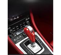 Pomo manual de fibra de carbono para Porsche para 718 911 para modelos Macan de 2010 a 2021 con ajuste de repuesto directo (rojo)