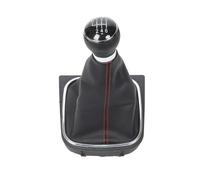 Pomo Palanca Cambio Coche Compatible Con VW Para Rabbit Para Golf 5 Para Jetta MK5 2004 2005 2006 2007 2008 2009 2010 5 6 Velocidades Stick Gear Shift Knob Collar Case Car Stying(Red Line,6 Speed)