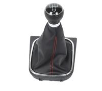 Pomo Palanca Cambio Coche Compatible Con VW Para Rabbit Para Golf 5 Para Jetta MK5 2004 2005 2006 2007 2008 2009 2010 5 6 Velocidades Stick Gear Shift Knob Collar Case Car Stying(Red Line,5 Speed)