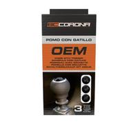 Pomo palanca cambio en piel negra con gatillo 27mm OEM