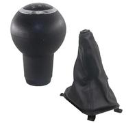 Pomo Palanca Cambios Para KIA Para Sportage 2007-2012 Cubierta Manija Caja Cambios Manual 5 Perilla Cambio Velocidad Palanca De Arranque Interruptor Manija De Cuero Palanca Cambio Marchas(Negro)