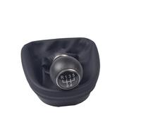 Pomo Palanca Cambios Para Seat Para Leon MK2 1P 2005-2012 Perilla De Cambio De Marchas Para Coche Con Funda De Cuero Y 5/6 Velocidades Palanca Velocidad(Black-5 Speed)