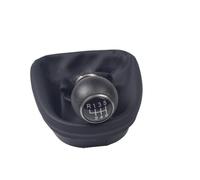 Pomo Palanca Cambios Para Seat Para Leon MK2 1P 2005-2012 Perilla De Cambio De Marchas Para Coche Con Funda De Cuero Y 5/6 Velocidades Palanca Velocidad(Black-6 Speed)