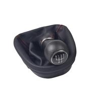 Pomo Palanca Cambios Para Seat Para Leon MK2 1P 2005-2012 Perilla De Cambio De Marchas Para Coche Con Funda De Cuero Y 5/6 Velocidades Palanca Velocidad(Red-5 Speed)