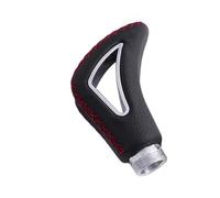 Pomo Palanca Cambios Universal PU Leather Gear Shift Knob Red Line Black Line Manual Car Gear Stick Head Shift Replacement Knob Modified Shift Head Palanca Velocidad(Red Line)