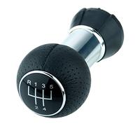 Pomo palanca de cambios compatible para Audi A1 A3 A4 A5 A6 Q3 Q5-5 velocidades marchas - perforado - negro - para transmisión Manual - (A260-2)