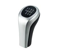 Pomo palanca de cambios compatible para BMW e36 e46 e90 e91 e92 e93 e39 e60 e61 Serie 1 3 5-6 velocidades marchas - negro plata - para transmisión Manual - (A276-1)