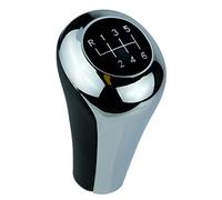 Pomo palanca de cambios compatible para BMW e36 e46 e90 e91 e92 e93 e39 e60 e61 Serie 1 3 5 - negro cromo - 6 velocidades marchas - para transmisión Manual - (A276-9)